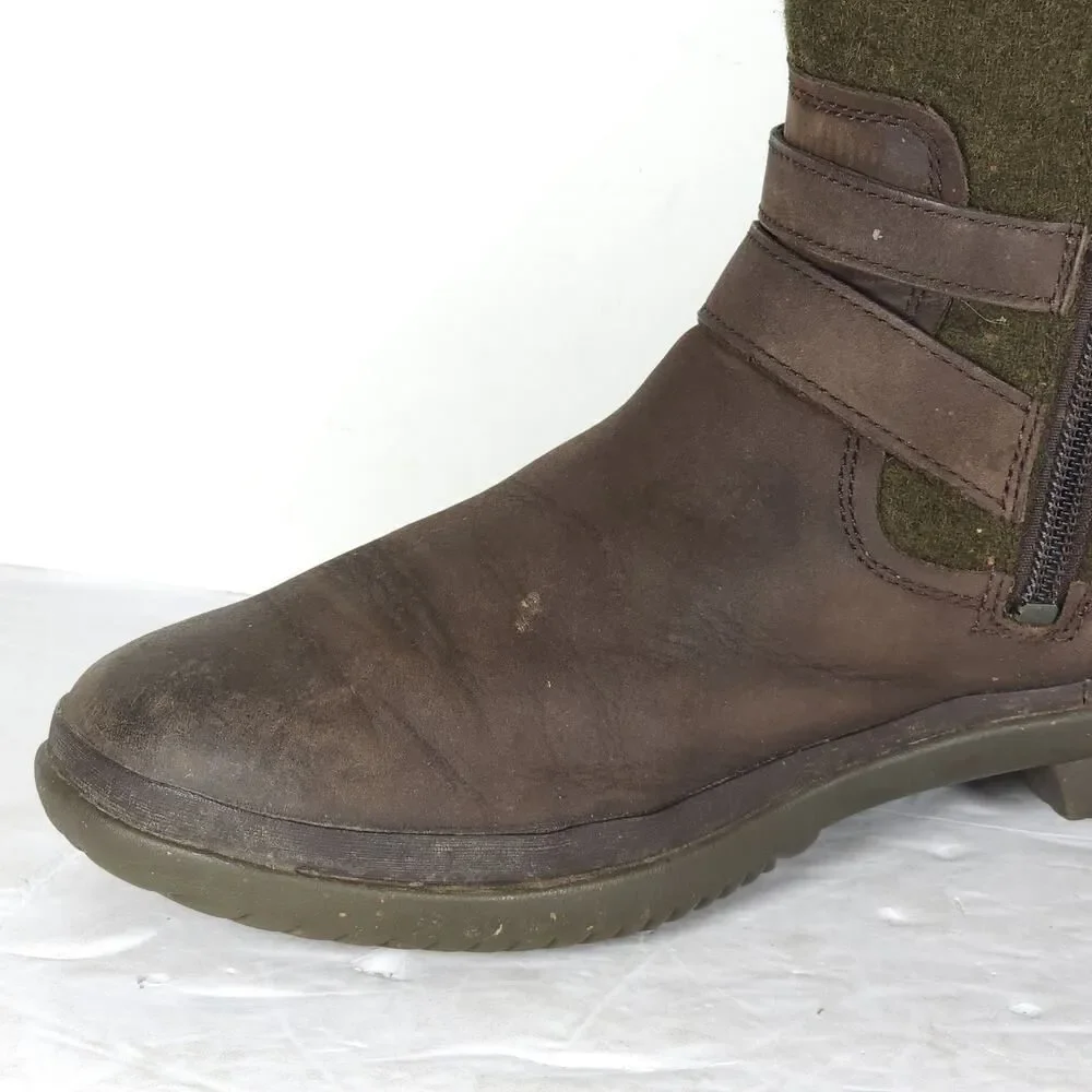 UGG Women's Simmens US 7 Brown Leather Lined LaceUp Waterproof Winter Boots